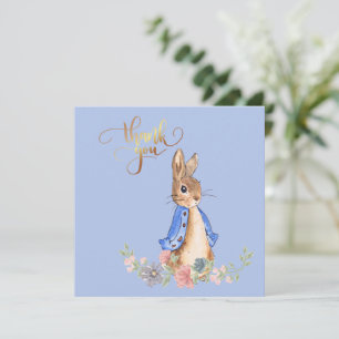 Peter the Rabbit with Gold Thank You Text