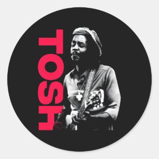 Peter Tosh With Guitar Adrian Boot Photo Classic Round Sticker