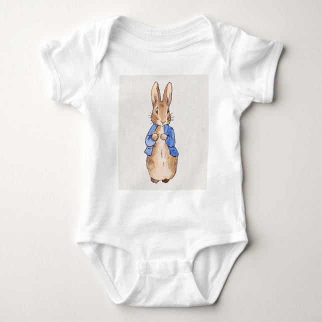 Peter with Linen Background Baby Bodysuit (Front)