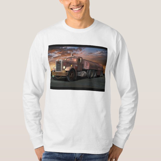 Peterbilt "Duel Truck" Long Sleeve Tee Shirt (Front)