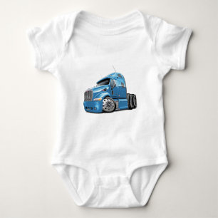 Peterbilt Lt Blue Truck Baby Bodysuit