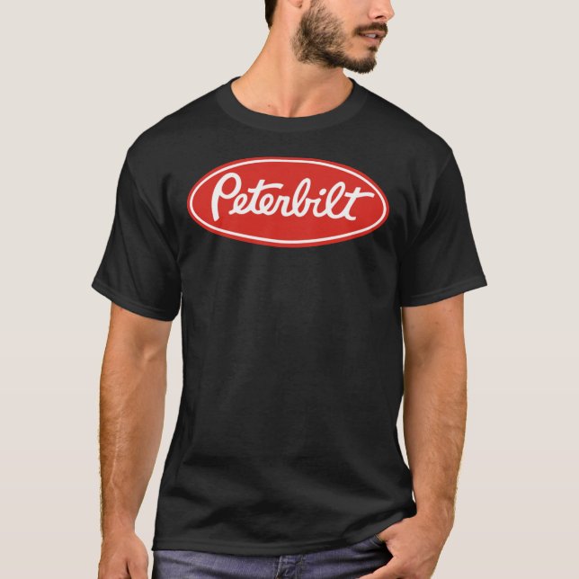 Peterbilt Truck Logo Redwhite Essential T-Shirt (Front)