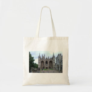 Peterborough Cathedral Front View White Tote Bag