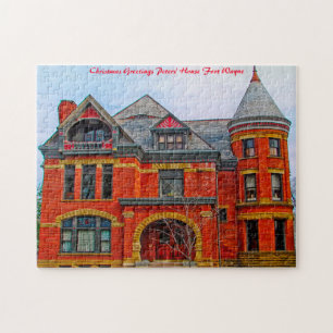Peters House Fort Wayne - Christmas Greetings Jigsaw Puzzle