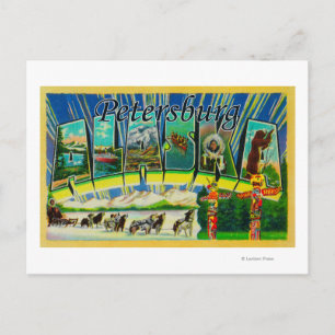 Petersburg, Alaska - Large Letter Scenes Postcard