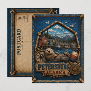 Petersburg Alaska Postcard Vintage Travel