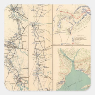 Petersburg environs Bentonville Carolinas Square Sticker