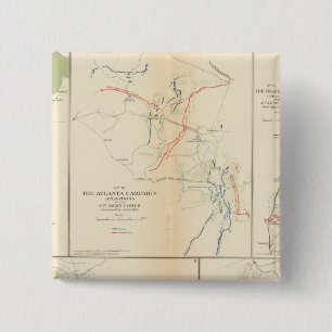Petersburg, Va, Atlanta Campaign 15 Cm Square Badge