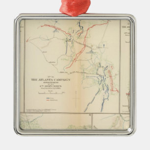 Petersburg, Va, Atlanta Campaign Metal Tree Decoration