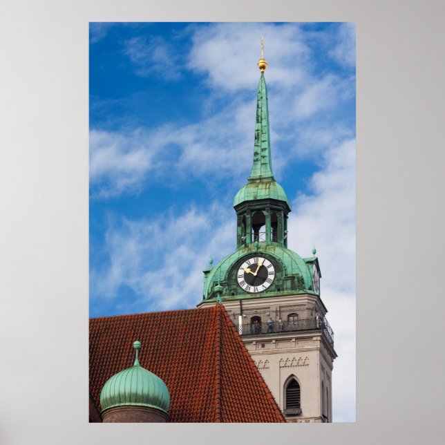 Peterskirche Church Tower Poster (Front)