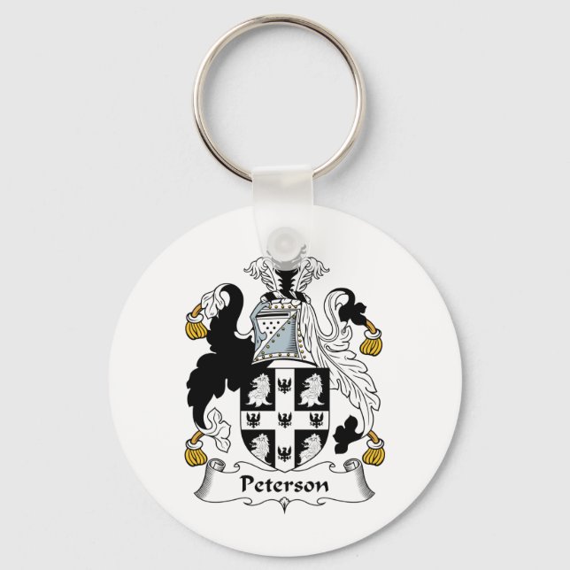 Peterson Family Crest Key Ring (Front)