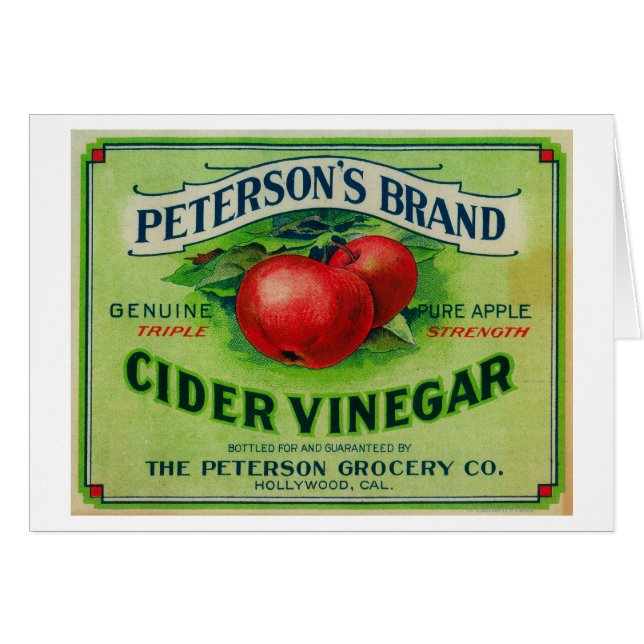 Peterson's Cider Vinegar Label (Front Horizontal)