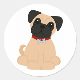 Peticular Fashions - Pug Classic Round Sticker