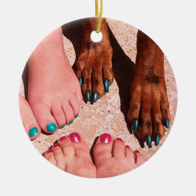 Peticure - Pedicure Spa Day Ceramic Tree Decoration (Front)