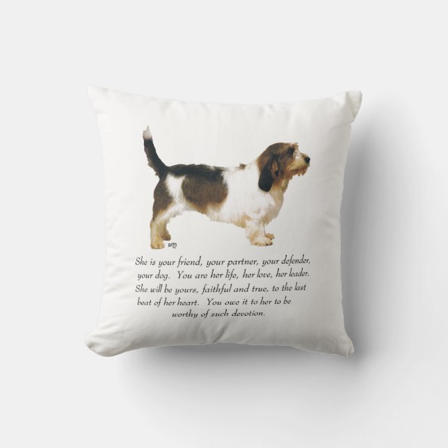 Petit Basset Griffon Vendeen Female Cushion (Front)