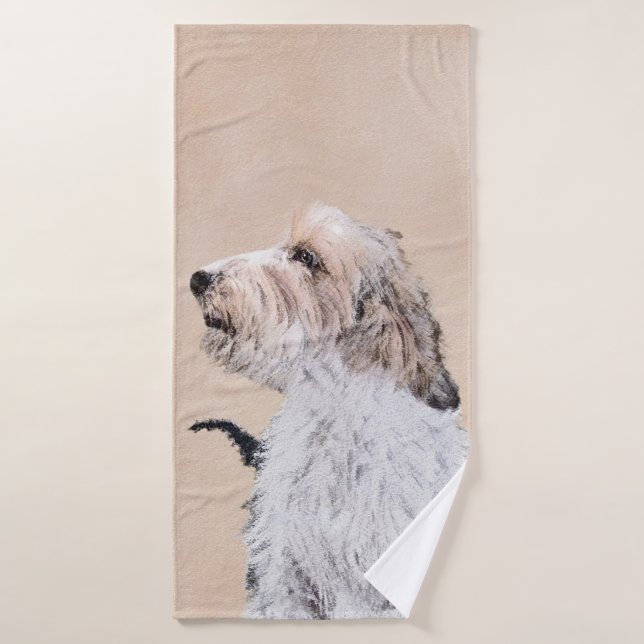 Petit Basset Griffon Vendéen Painting - Dog Art Bath Towel Set (Bath Towel)
