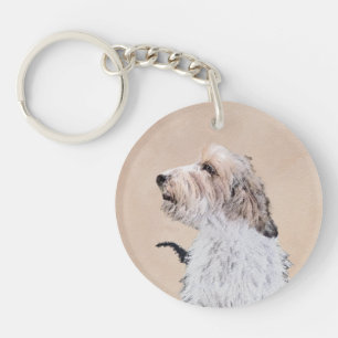 Petit Basset Griffon Vendéen Painting - Dog Art Key Ring
