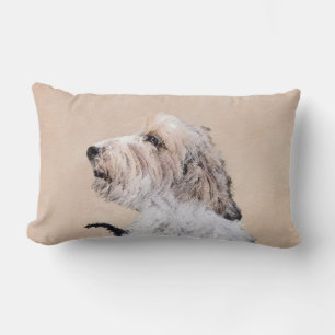 Petit Basset Griffon Vendéen Painting - Dog Art Lumbar Cushion