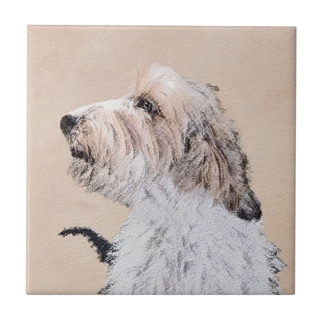 Petit Basset Griffon Vendéen Painting - Dog Art Tile (Front)
