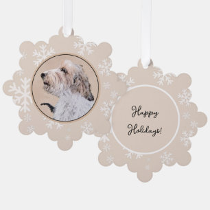 Petit Basset Griffon Vendéen Painting - Dog Art Tree Decoration Card
