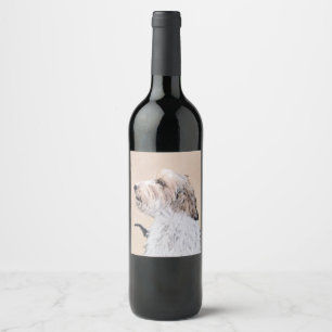 Petit Basset Griffon Vendéen Painting - Dog Art Wine Label