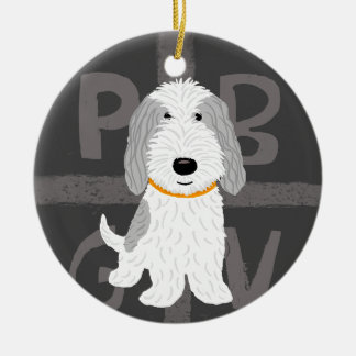 Petit Basset Griffon Vendeen PBGV Dog Holiday Ceramic Tree Decoration