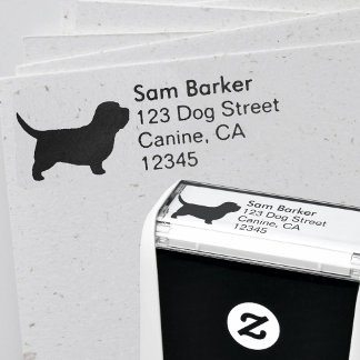 Petit Basset Griffon Vendeen PBGV Return Address Self-inking Stamp