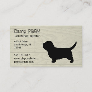 Petit Basset Griffon Vendeen PBGV Silhouette Business Card