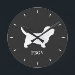 Petit Basset Griffon Vendeen PBGV Silhouette Round Clock<br><div class="desc"></div>