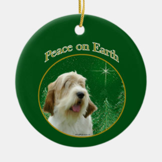 Petit Basset Griffon Vendeen Peace Ceramic Tree Decoration