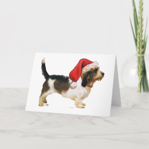 Petit Basset Griffon Vendeen Santa's Helper Holiday Card