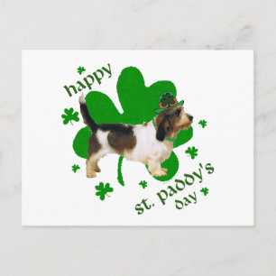 Petit Basset Griffon Vendeen St Paddy Postcard