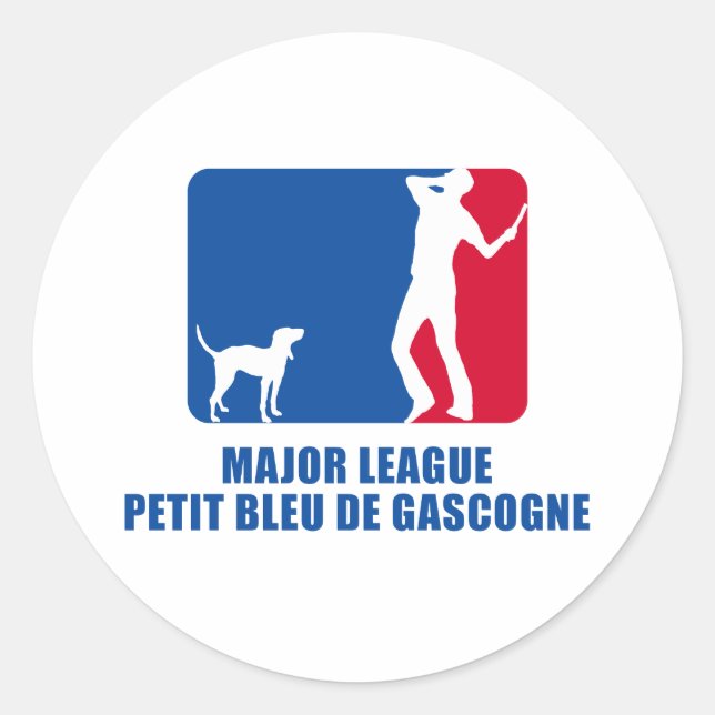 Petit Bleu de Gascogne Classic Round Sticker (Front)