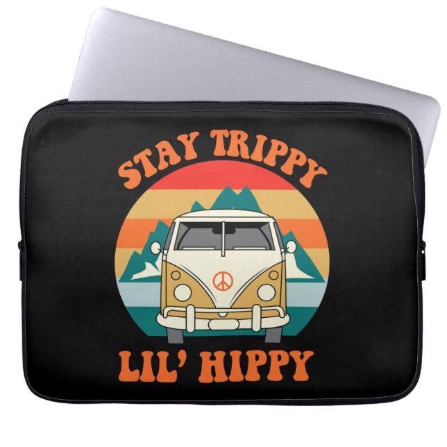 Petit hippie laptop sleeve (Front)