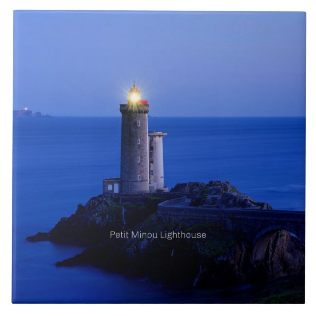 Petit Minou Lighthouse, Plouzane, France Tile (Front)