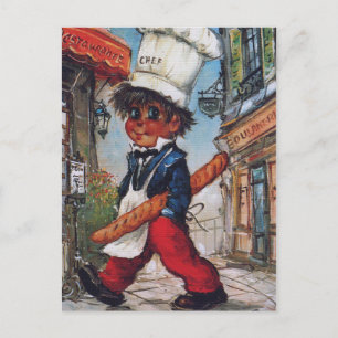 Petit Poulbot chef de cuisine Postcard