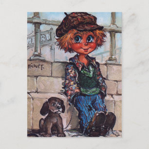Petit Poulbot et son chien Postcard
