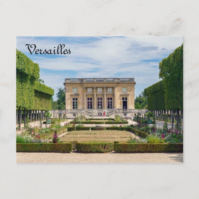 Petit Trianon and French Garden in Versailles Postcard (Front)