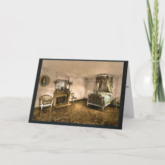 Petit Trianon, chamber of Marie Antoinette, Versai Holiday Card