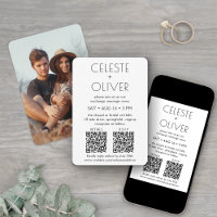 Petite Chic Deco All-In-One QR Codes Photo Wedding