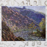 Petite Creuse, Sunlight by Claude Monet Jigsaw Puzzle<br><div class="desc">The Petite Creuse, Sunlight (1889) by Claude Monet is a vintage impressionism fine art landscape nature painting. The River Creuse meandering through a valley with mountains and trees in the wilderness. About the artist: Claude Monet (1840-1926) was a founder of the French impressionist painting movement with most of his paintings...</div>