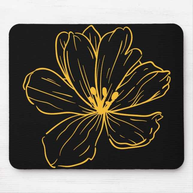 Petite fleur jaune - Kook Art Mouse Pad (Front)