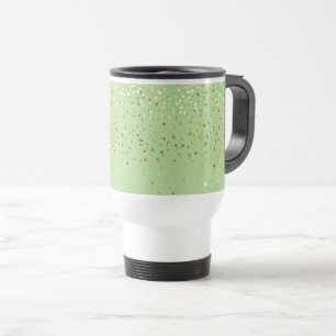 Petite Golden Stars Travel Coffee Mug-Apple Green Mug