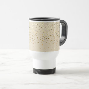 Petite Golden Stars Travel Coffee Mug-Beige Mug