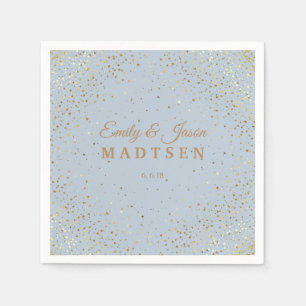Petite Golden Stars Wedding Paper Napkins