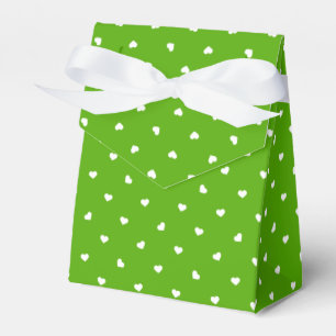 Petite Hearts on Bright Green Favour Box