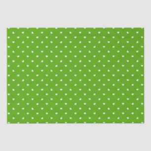 Petite Hearts on Bright Green Tissue Paper