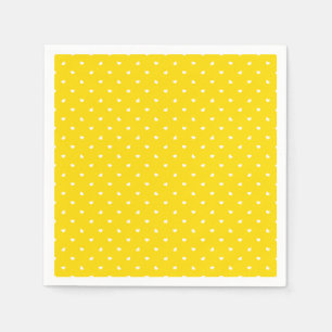 Petite Hearts on Bright Yellow   Napkin