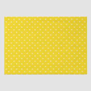 Petite Hearts on Bright Yellow Tissue Paper