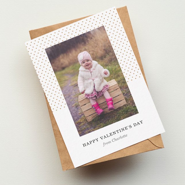 Petite Hearts Photo Valentine Card (Creator Uploaded)